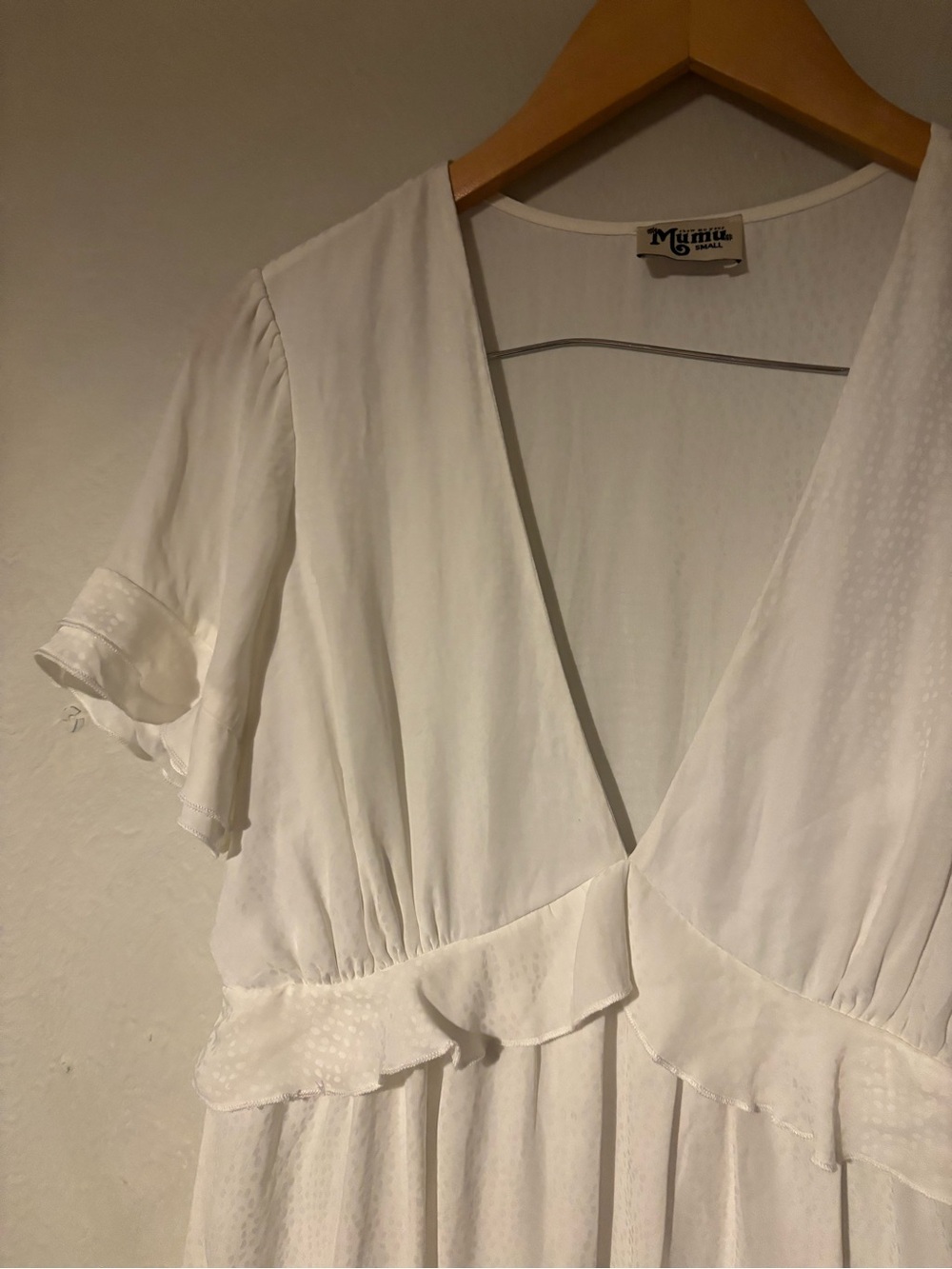 Show Me Your MuMu White V-Neck Mini Dress - Picture 5 of 6